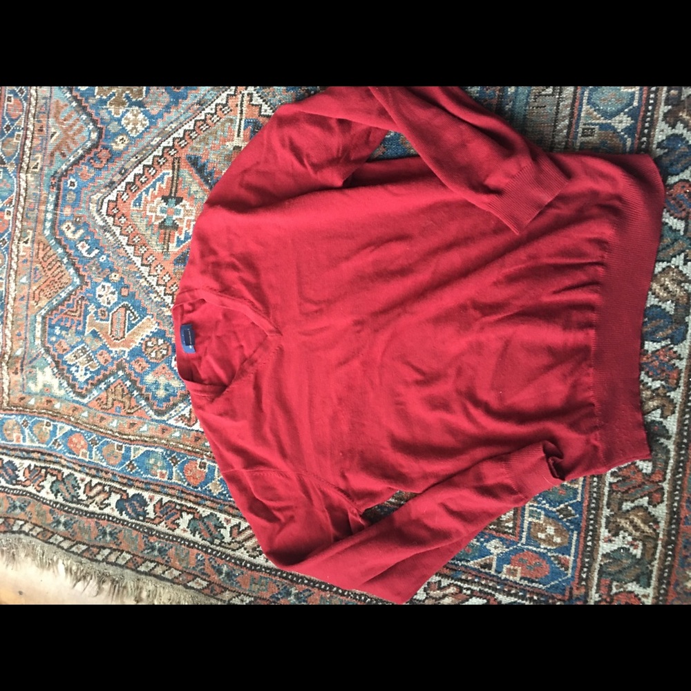 Merry red merino Brooks’s bros sweater